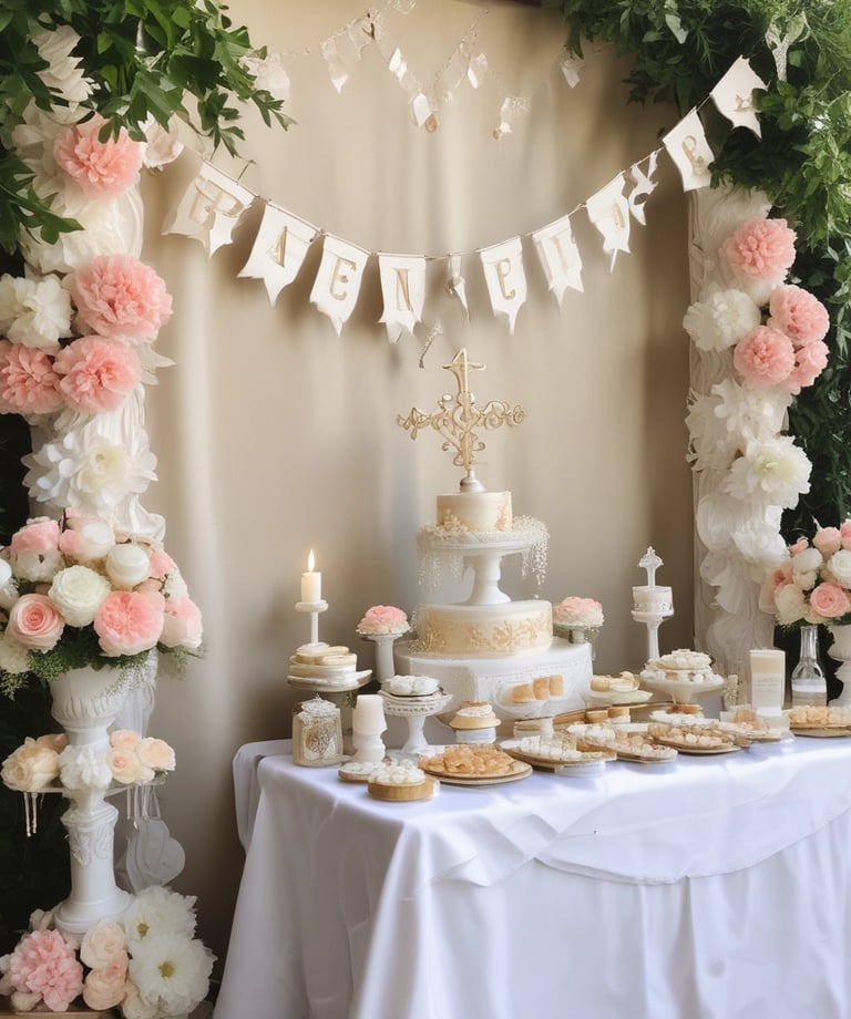 a wooden block that says christ next to a bouquet of flowers