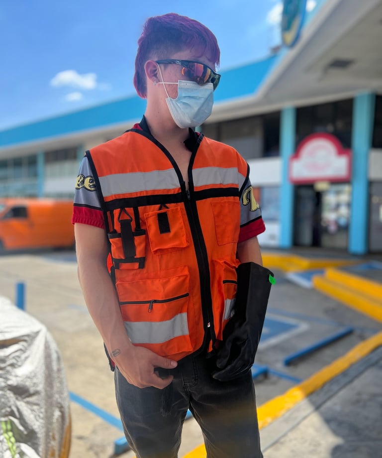 Chaleco tipo brigadista de algodón para seguridad industrial EPP en CDMX - Mirs