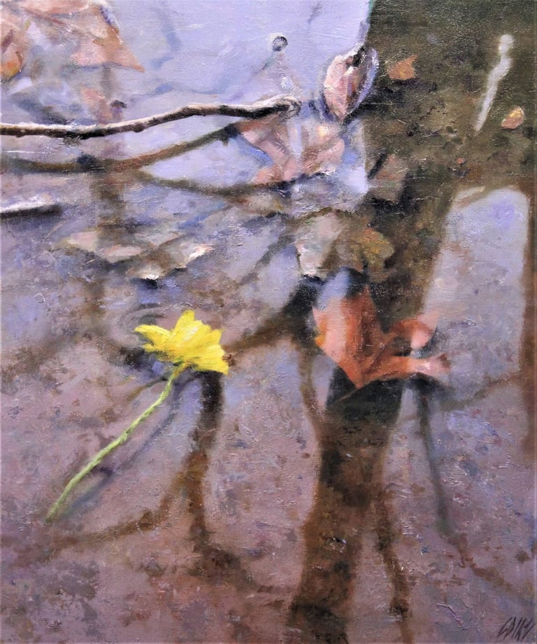 YELLOW FLOWER SWIMMING 55 X 46