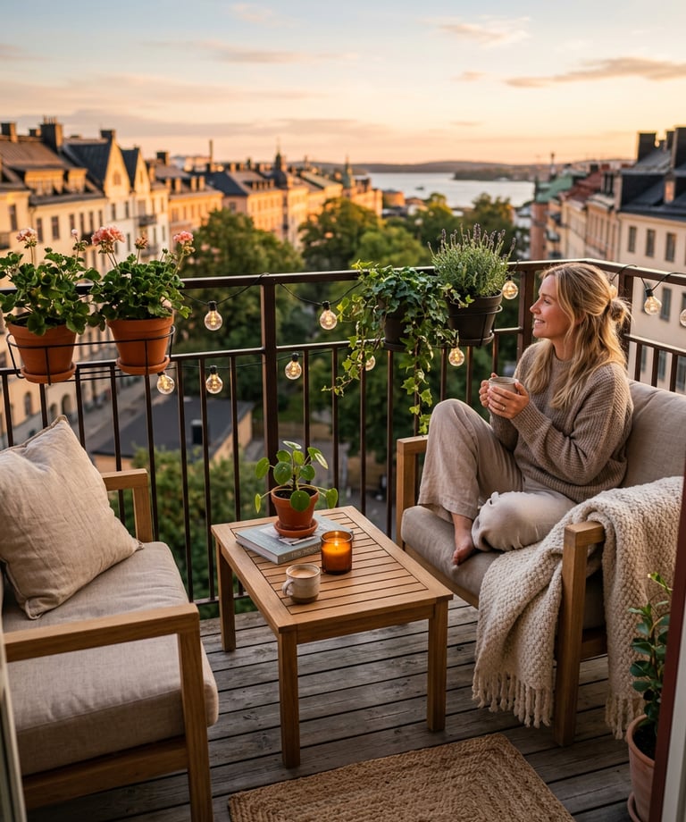 Minimal balcony furniture for small outdoor spaces