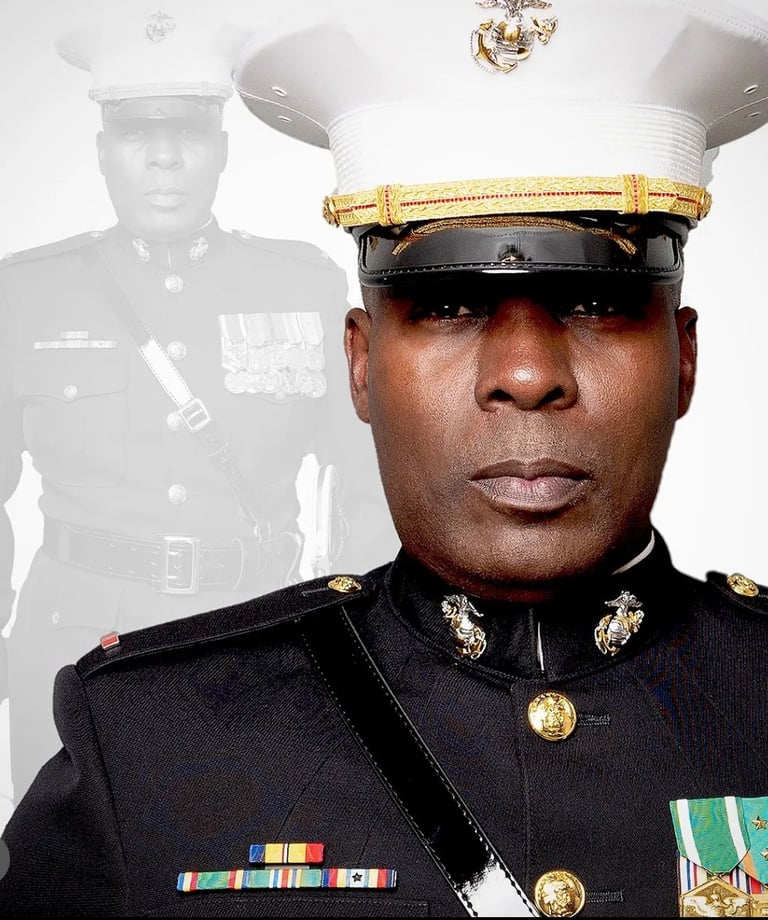 Dr. Marlon Ware in his military uniform as a decorated service member