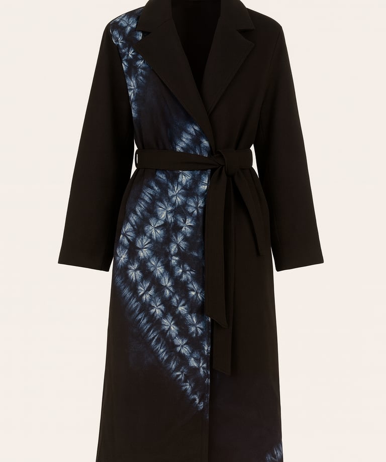 Sofatie Indigo Coat in bold blue tones