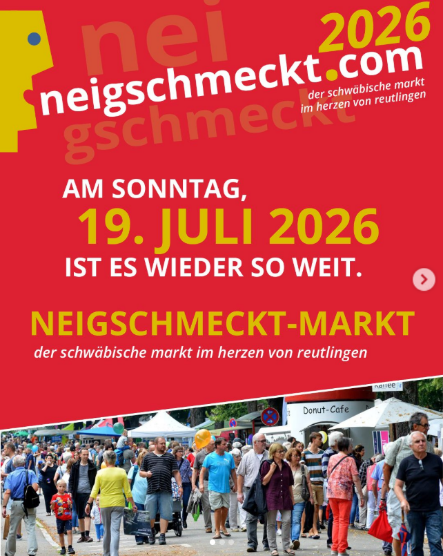Paul Surkow Teilnahme am Neigschmecktmarkt in Reutlingen am 19 Juli 2026
