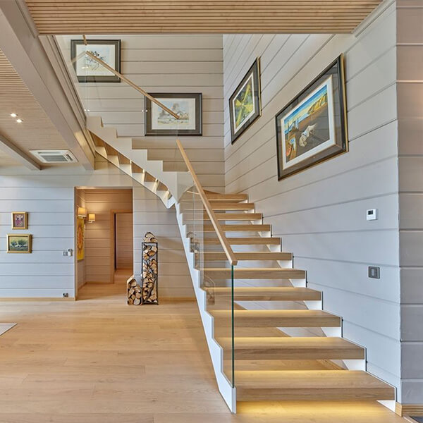 custom l shaped staircase