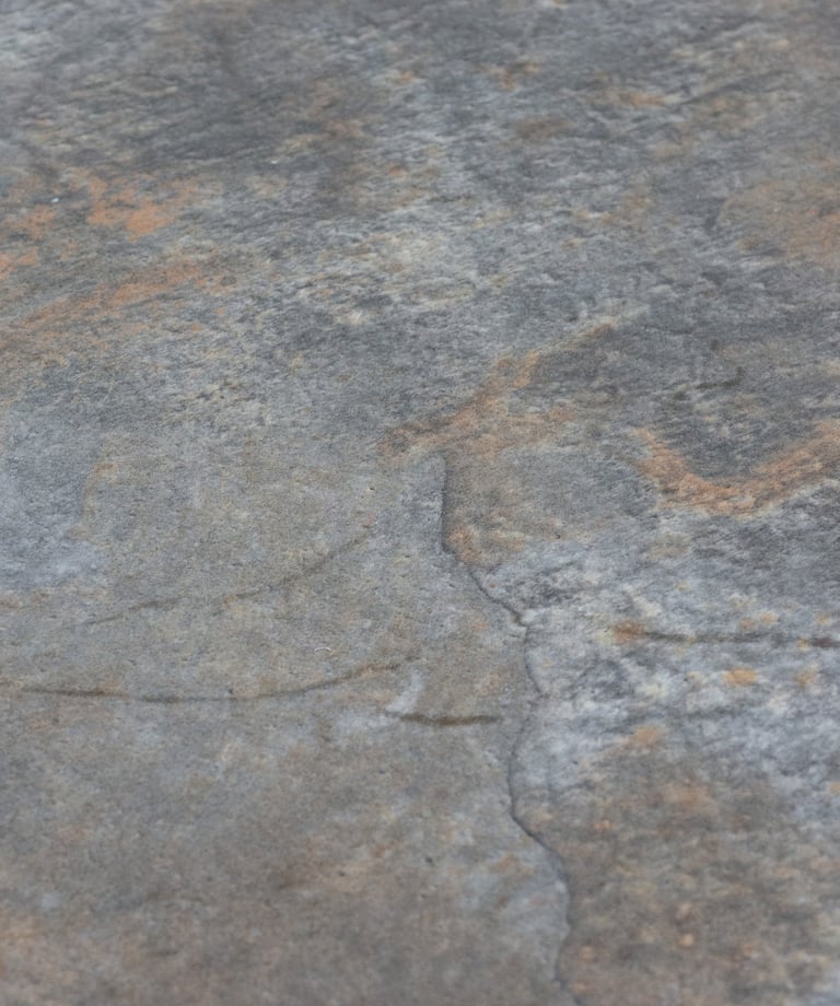 A stunning flexistone slate with bold copper and brown tones, offering a flexible and stylish stone