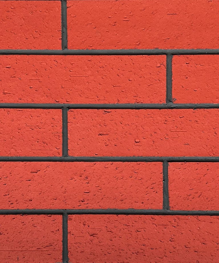 soft stone vibrant red brick
