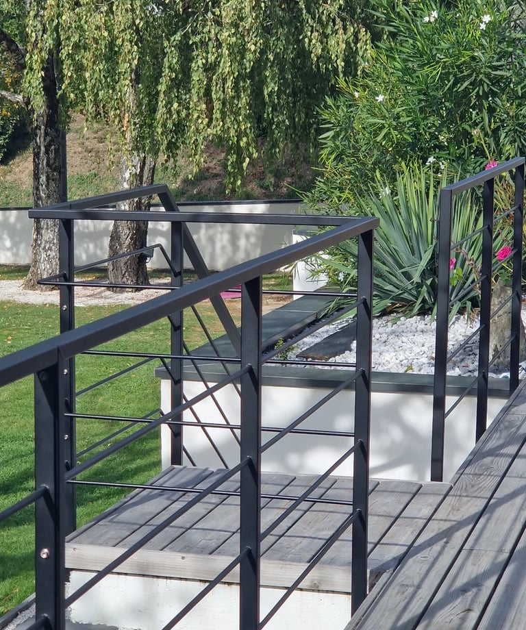 garde corps pour une terrasse extérieur à l'isle d'abeau