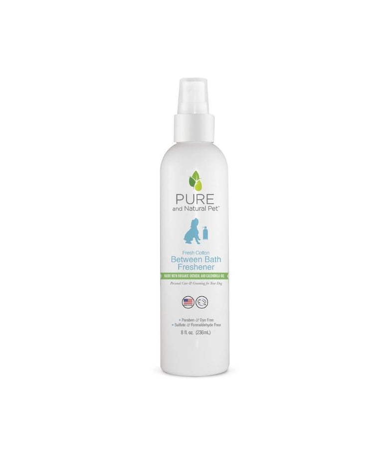 pet bath spray, in-between baths pet spray, pet freshener spray