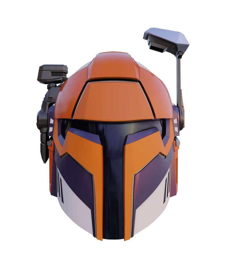 Mandalorian helmet STL file for 3D printing cosplay armor