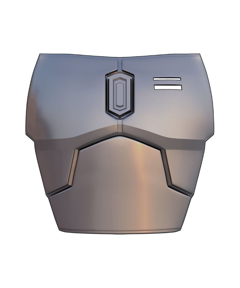 3D printed Mandalorian chestplate armor for cosplay