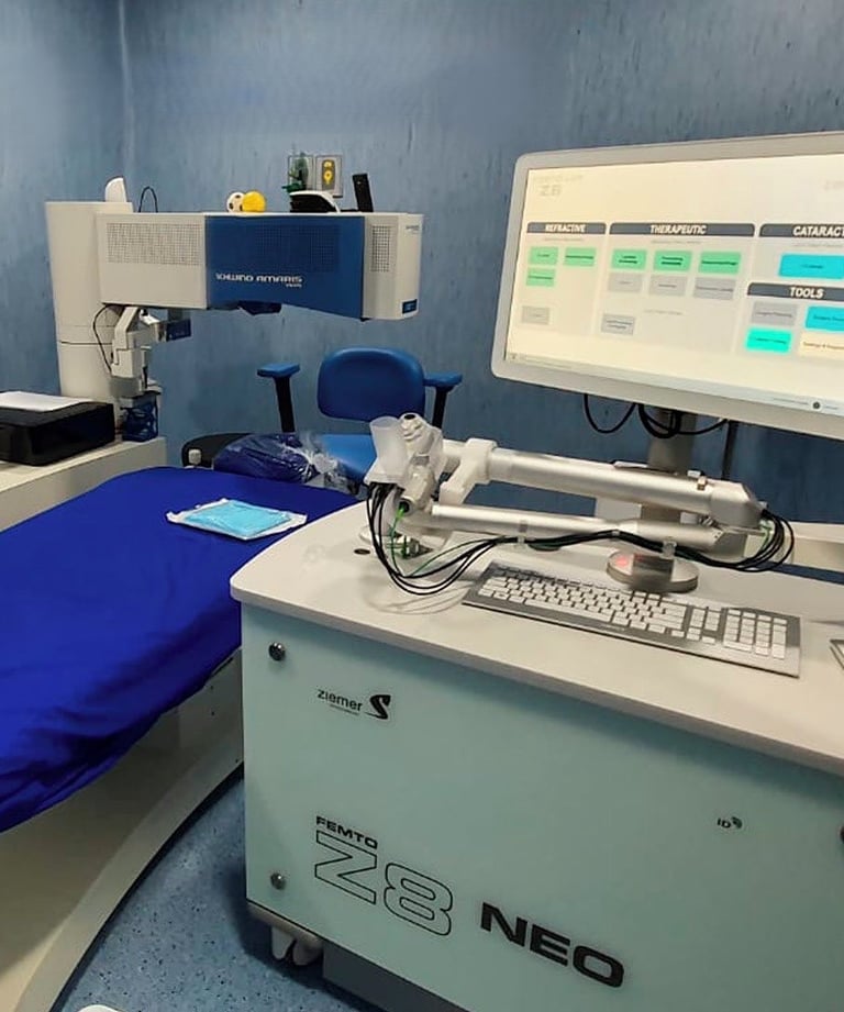 Quirófanos con excimer láser y láser de Femtosegundo de Oftalmología Inteligentes en Guayaquil
