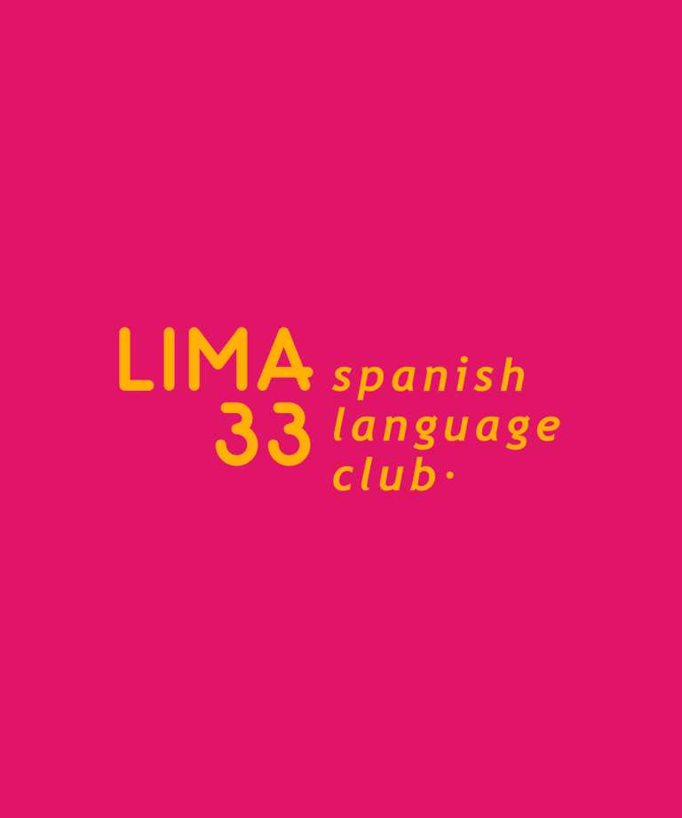 logo de Lima 33 spanish club, sobre un fondo fuscia.