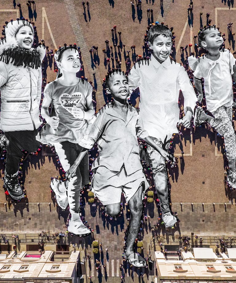 Déplacé.e.s, Procession, Triptyque, Turin, Italy, 2023