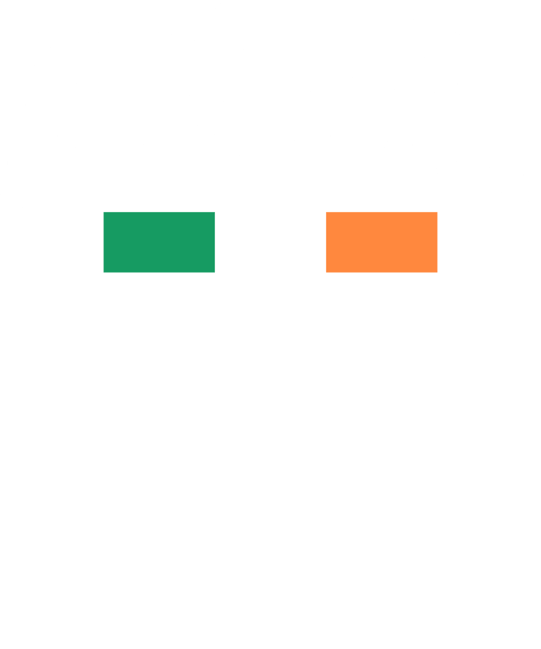 a black and white sign with the word ireland on it