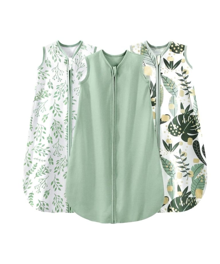 leaves design baby sleepsack from 6 to 12 months old