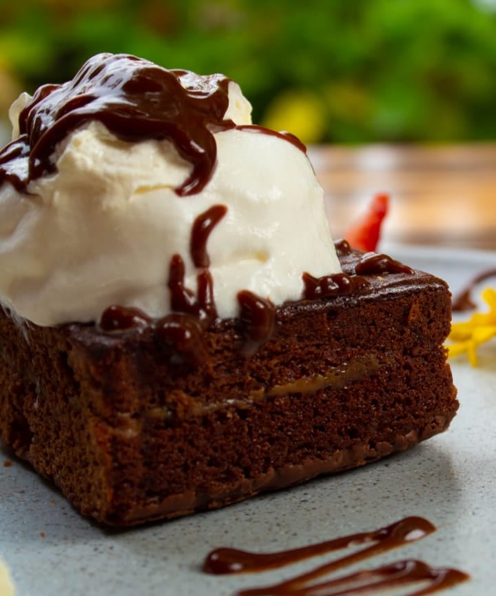 brownie con helado Restaurante La Fonda de los Arrieros Salento Quindío