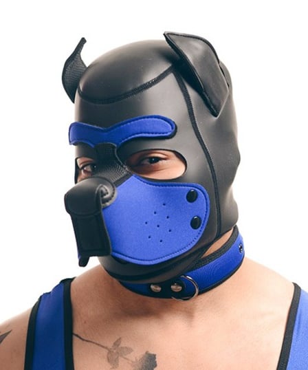 man in pup mask