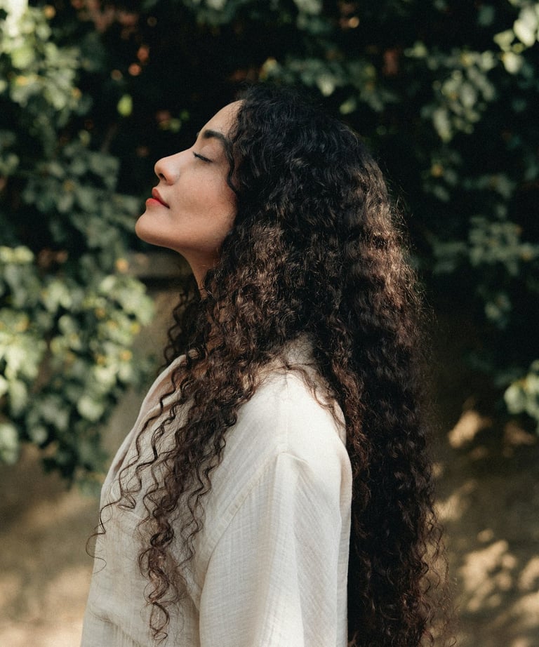 Woman in Nature Reiki Session 