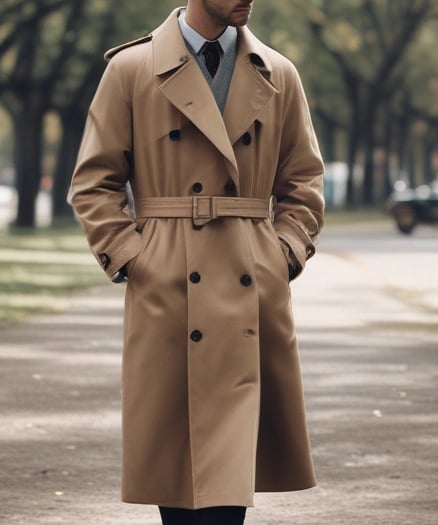 a man in a trench coat