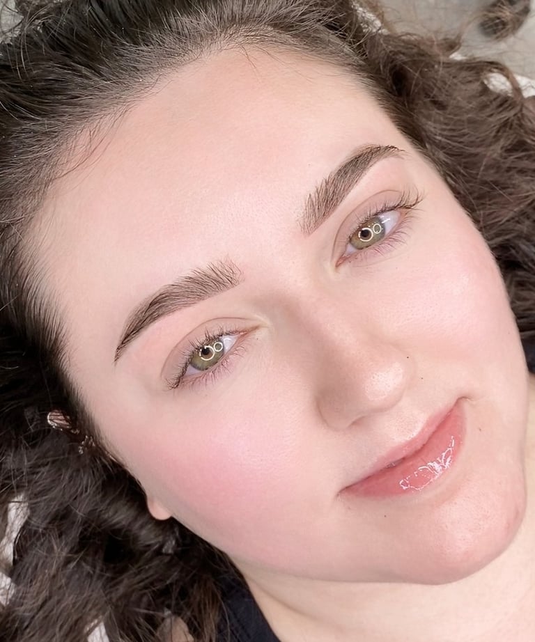 result of a soft powder ombre brow by Effortless Brow PMU Studio