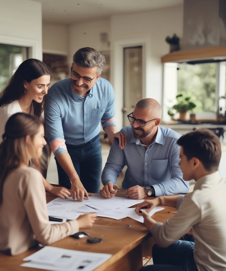 A diverse group of professionals discussing career growth opportunities at Securekar.
