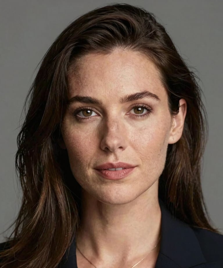 A professional headshot of a woman named Sarah, looking confident and creative, with a clean and professional North American aesthetic.
