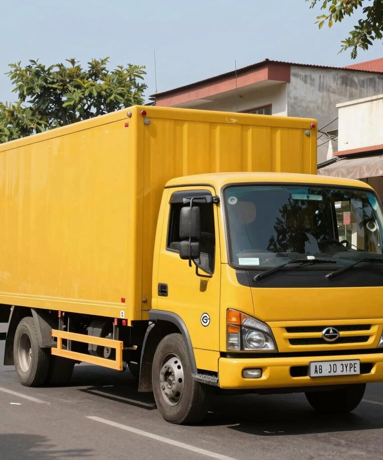 Packers and movers truck loading household goods at home in Chandigarh