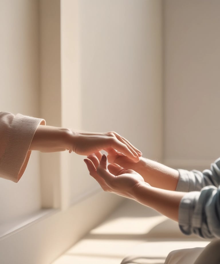 An abstract image symbolizing emotional release and relief.