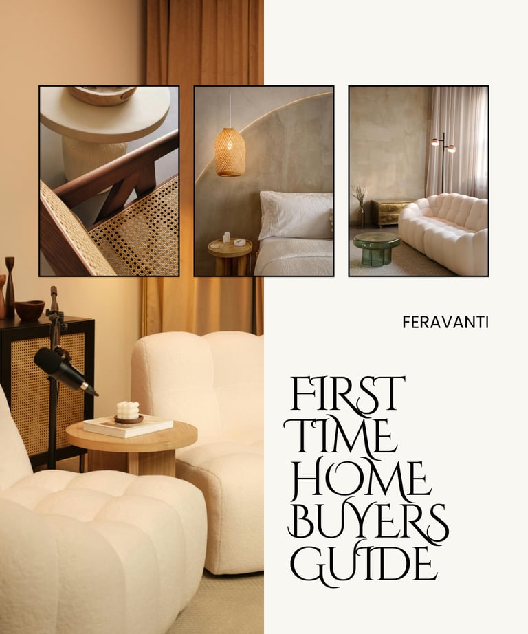 Digital First Time Home Buyer Guide by FERAVANTI for beginners learning how to buy a home.