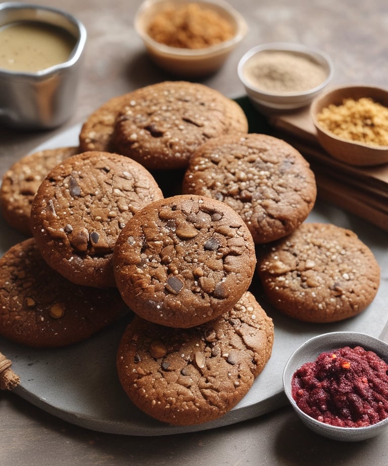 a plate of cookies and a cup of coffee