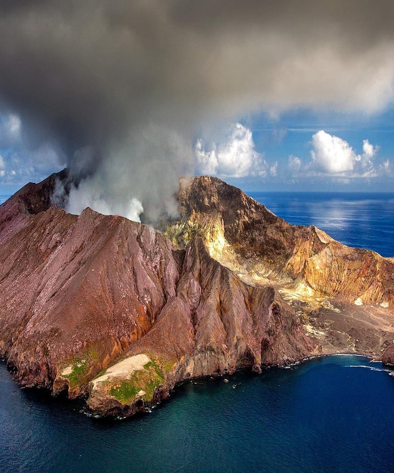 New Zealand Volcano in water