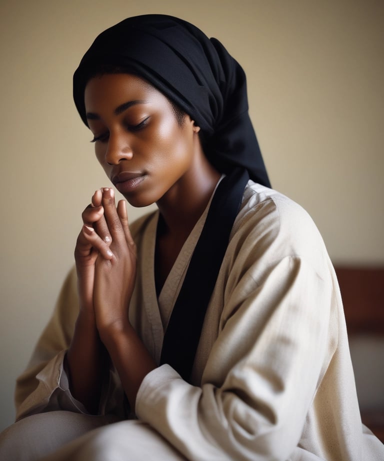 Two individuals are engaged in prayer at a historic stone wall. One is seated on a white chair with a hat and traditional attire, positioned in front of small tables holding books. The other individual is standing, facing the wall, appearing to place a note between the stones.