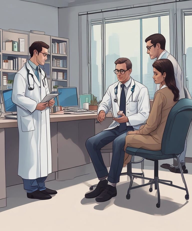 A tablet displaying the word 'Anxiety' in bold letters with a bright pink background and neon green scribbles. The tablet is placed on a white surface next to a white stylus pen.