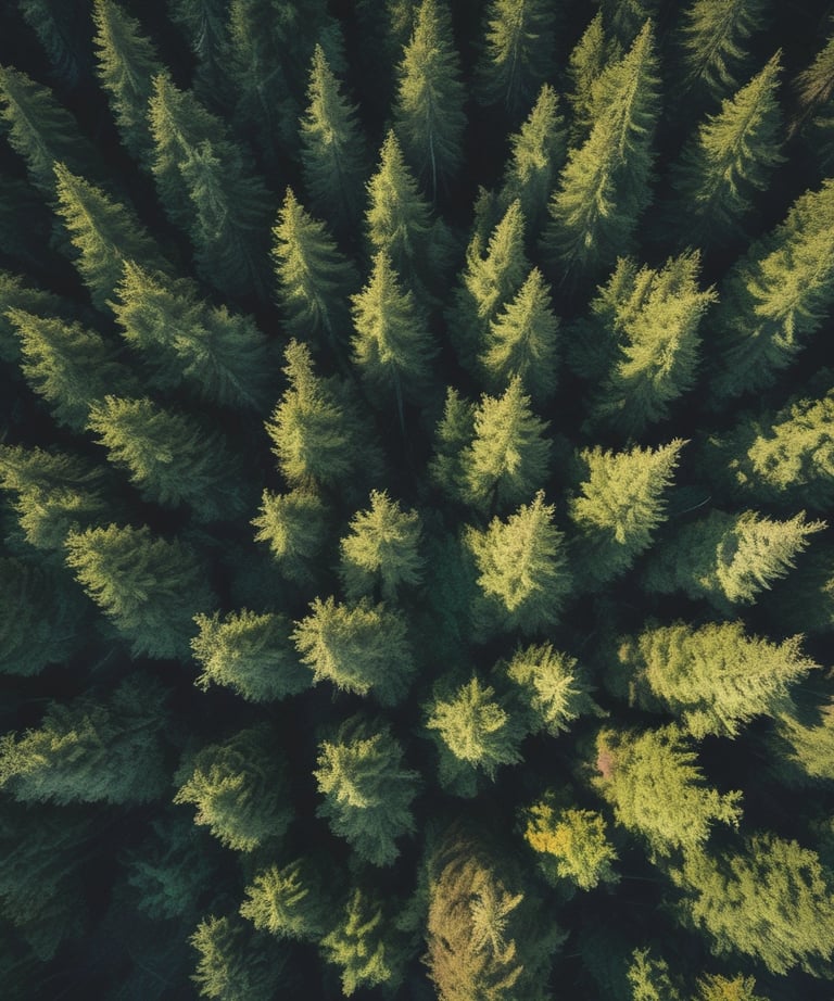Close-up of fresh green leaves with morning dew glistening.