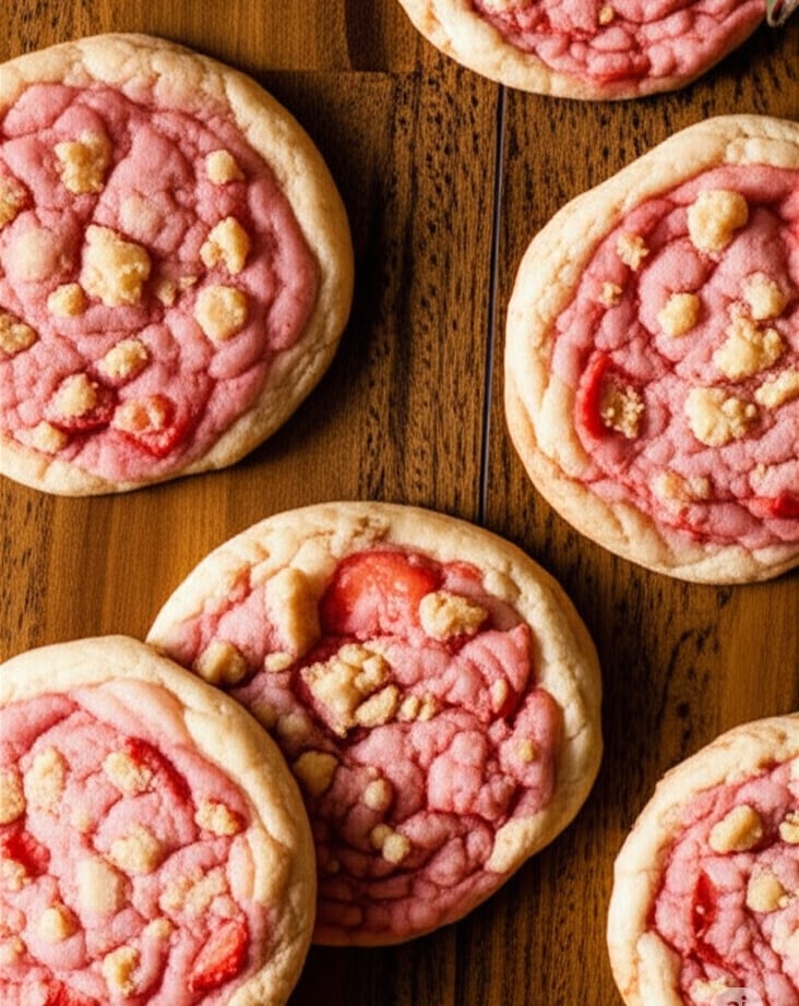 Strawberry crunch cookies