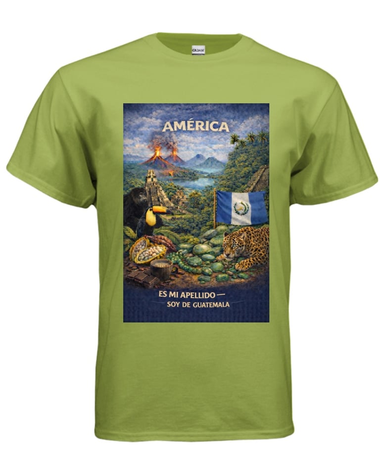 America is my Last Name, from Guatemala-Apparel Short T