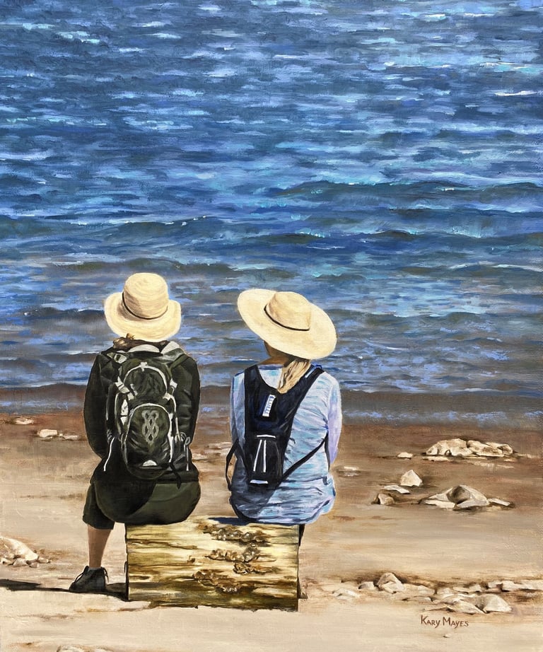 Sisterhood, Oil on Canvas Board