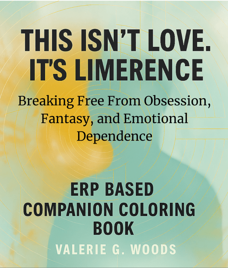 This Isn't Love It's Limerence ERP Based Coloring Book Cover graphic image of a head