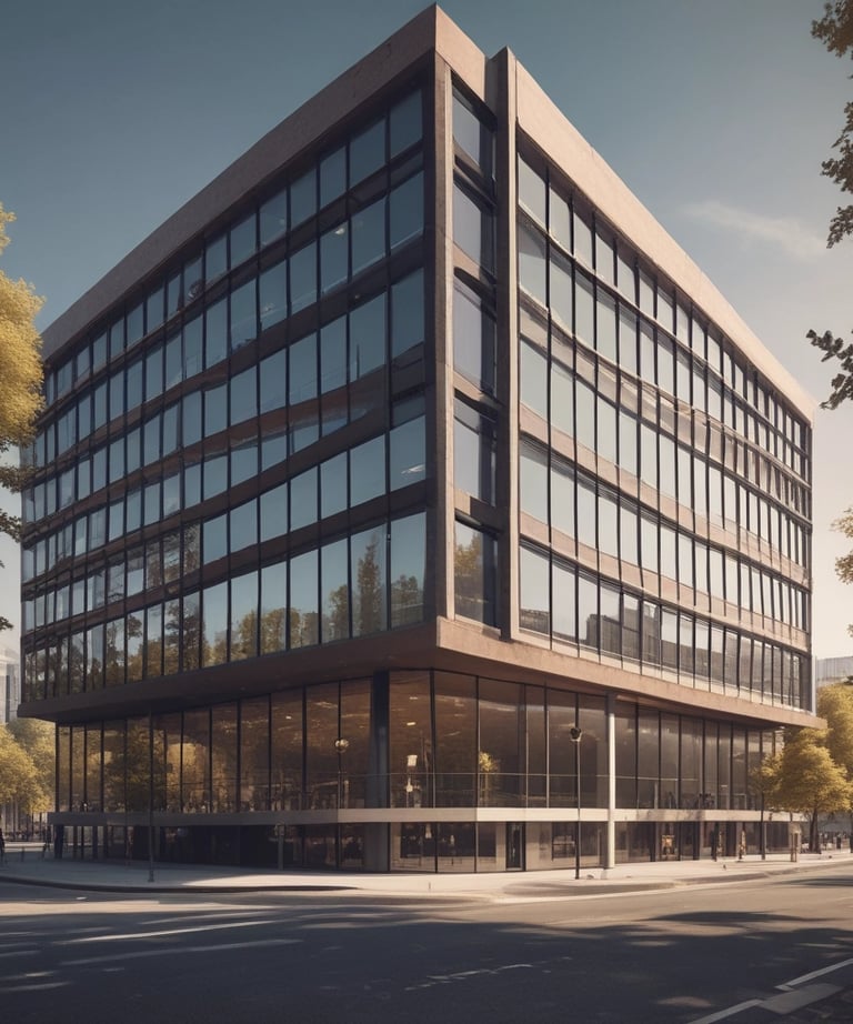 A directory display encased in an arched brick structure with a glass cover. The word 'DIRECTORY' is prominently displayed at the top, and a single sheet with information is posted inside. The surrounding brickwork features a mix of reddish and brown bricks, with two large wooden columns on either side of the glass display.