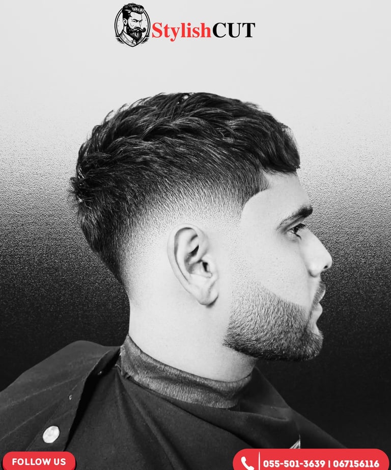 Slick back undercut on a stylish man by StylishCut Salon in Sharjah – bold and confident look