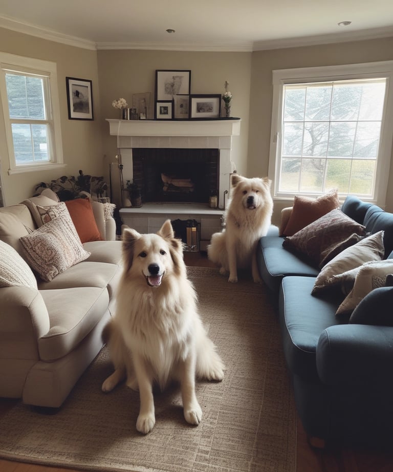 Smiling homeowner shaking hands with a friendly service provider.