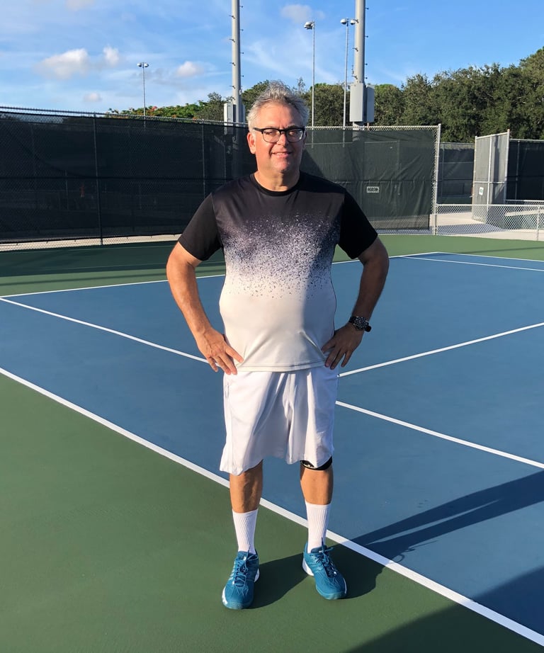 It's always good to take your tennis photo before play begins.