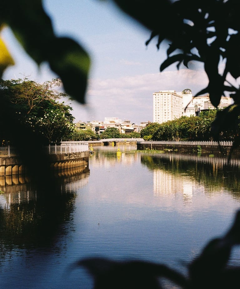 Canal view in Saigon shot on film