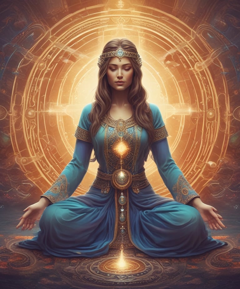 A softly glowing heart-shaped light floating gently in a dark, serene room.