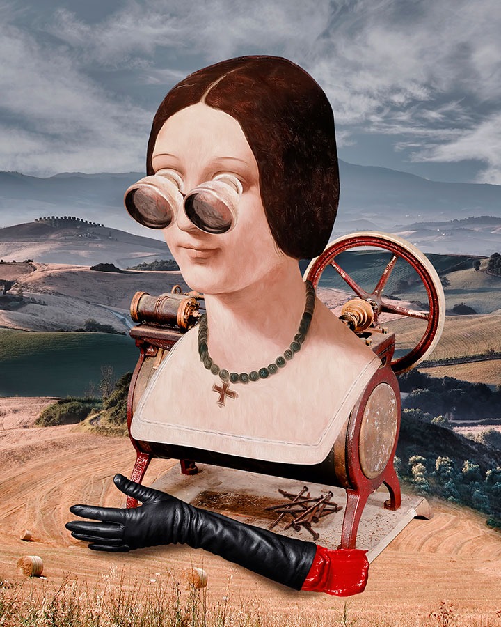 Surrealist collage artwork by Tan Tolga Demirci