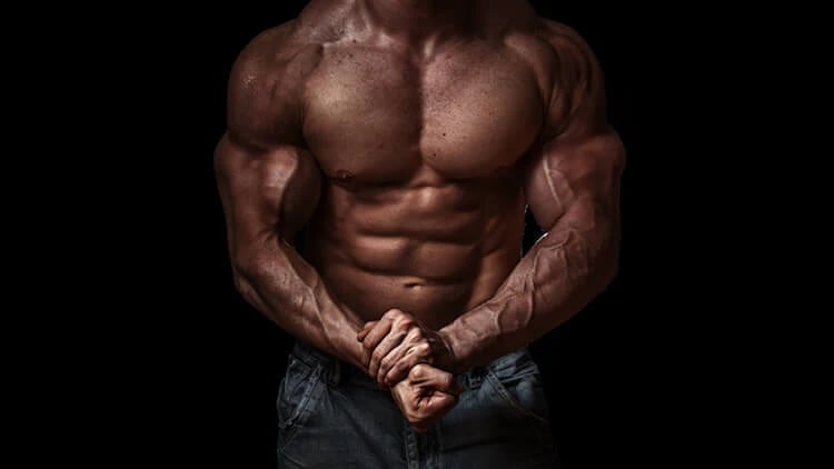 a man with a muscular body and a muscular body