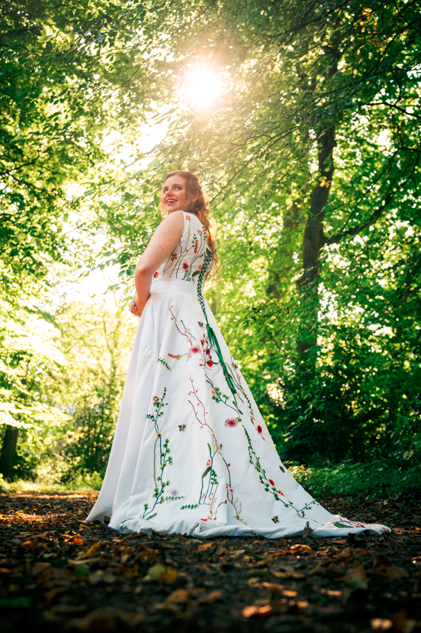 Robe mariée fleurie sur mesure Marines Gisors Cergy