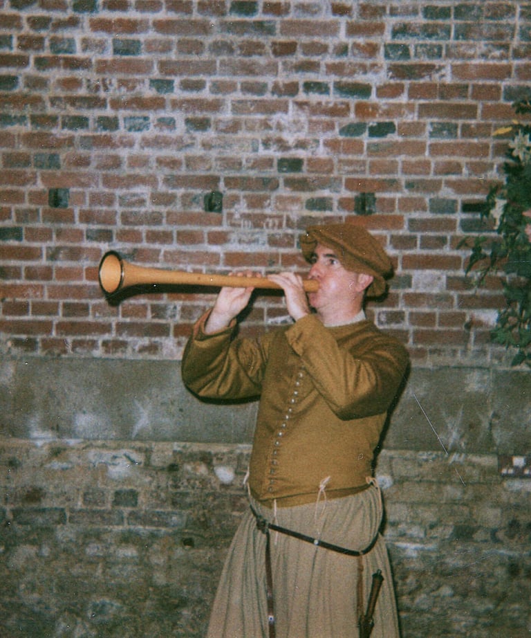 Michael Lawlor playing shawm