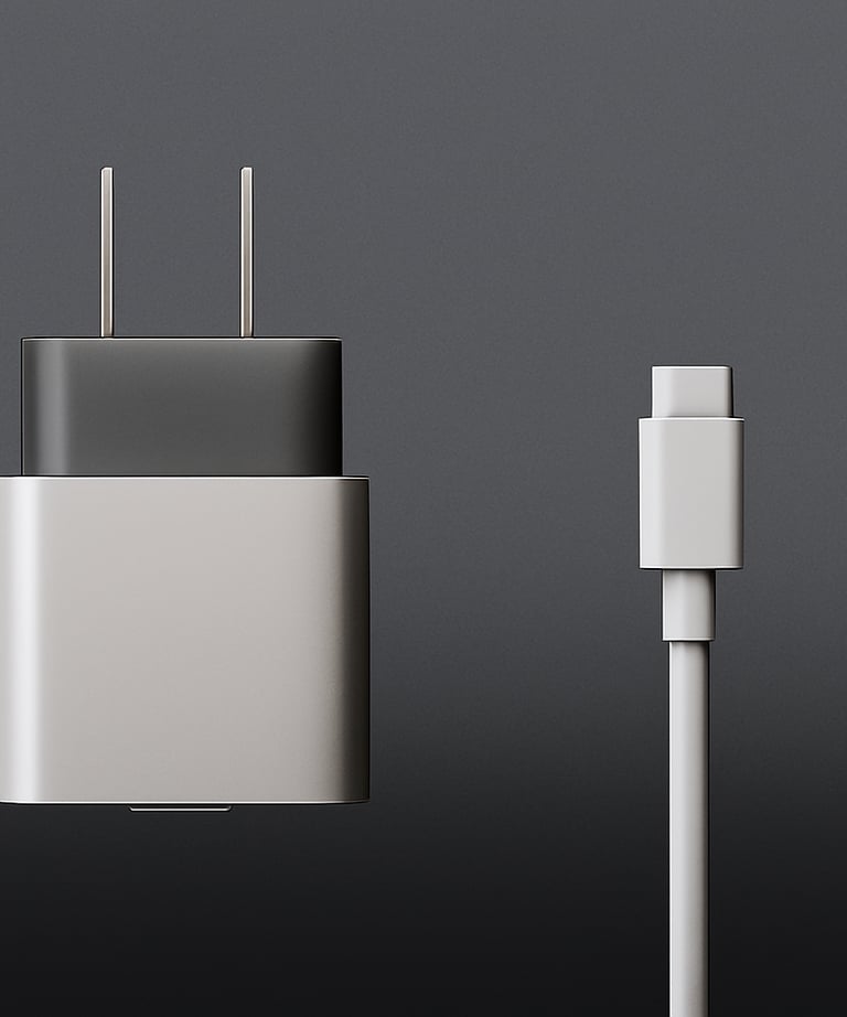 Fondo de cargadores carga rápida con cables Lightning y Tipo C para Celular