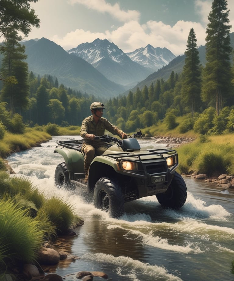 A serene landscape showcasing a diverse ecosystem with various plants and wildlife.